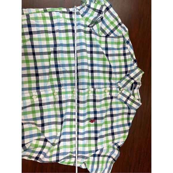 U.S Polo Assn. Mens Stretch Button Up Checkered Short Sleeve Shirt Size XL - Picture 6 of 7